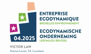 Logo du Label Entreprise Ecodynamique 2 étoiles attribué à Victor Law pour la qualité de sa gestion environnementale